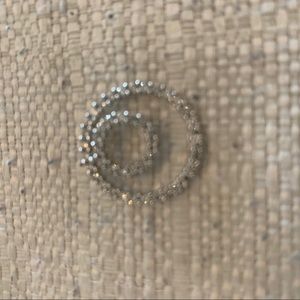 Circle faux diamond pendant